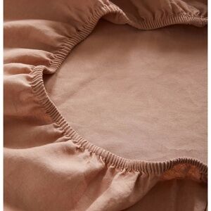 Cal K Quince Linen Fitted Sheet Set